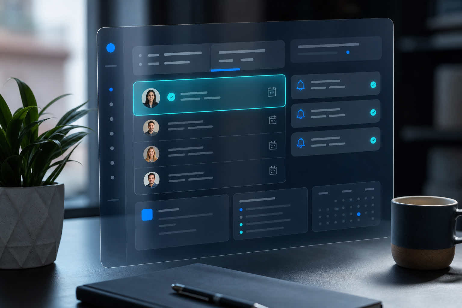 A custom AI system handling appointments and operations